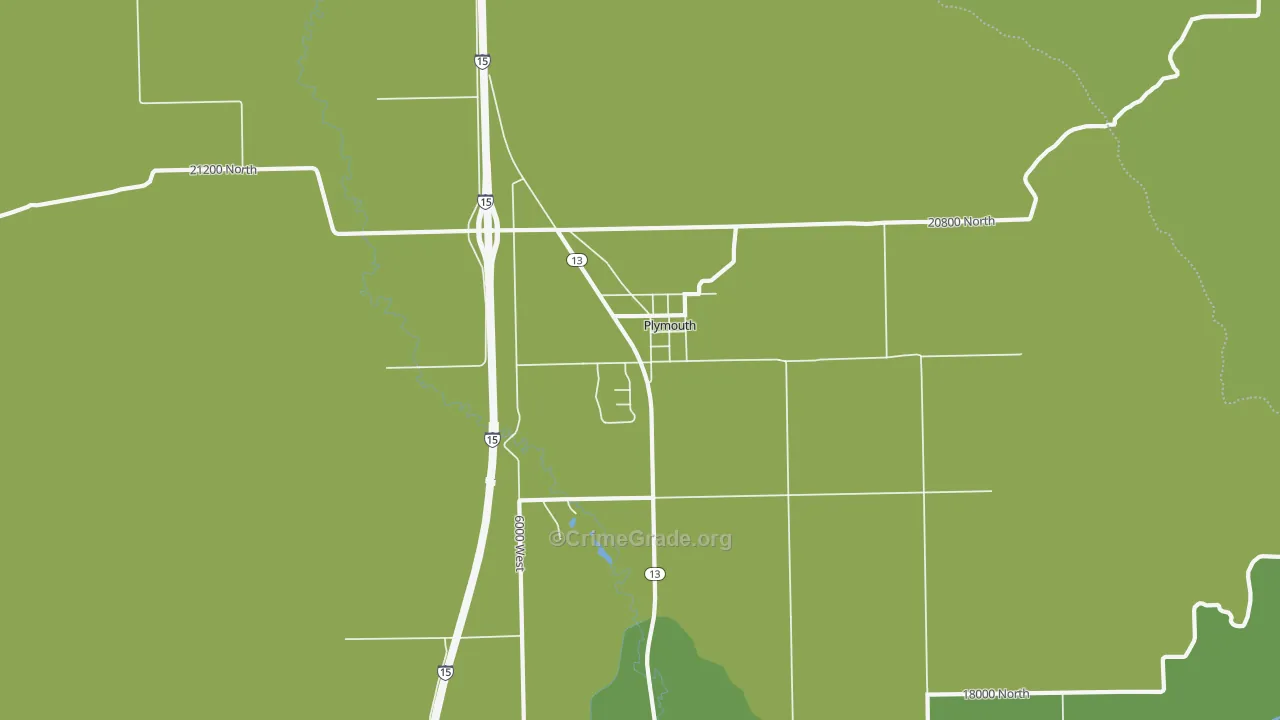 Plymouth, UT Map of Drug-Related Crime Rates