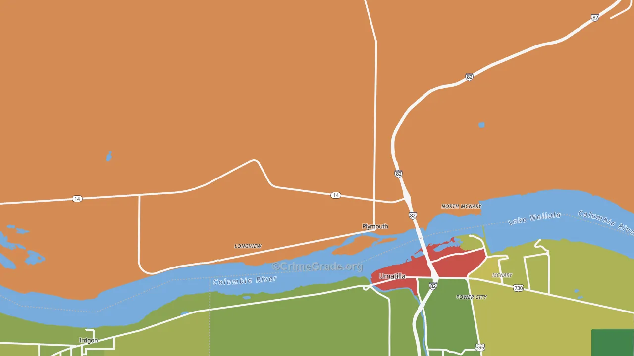 Plymouth, WA Map of Drug-Related Crime Rates