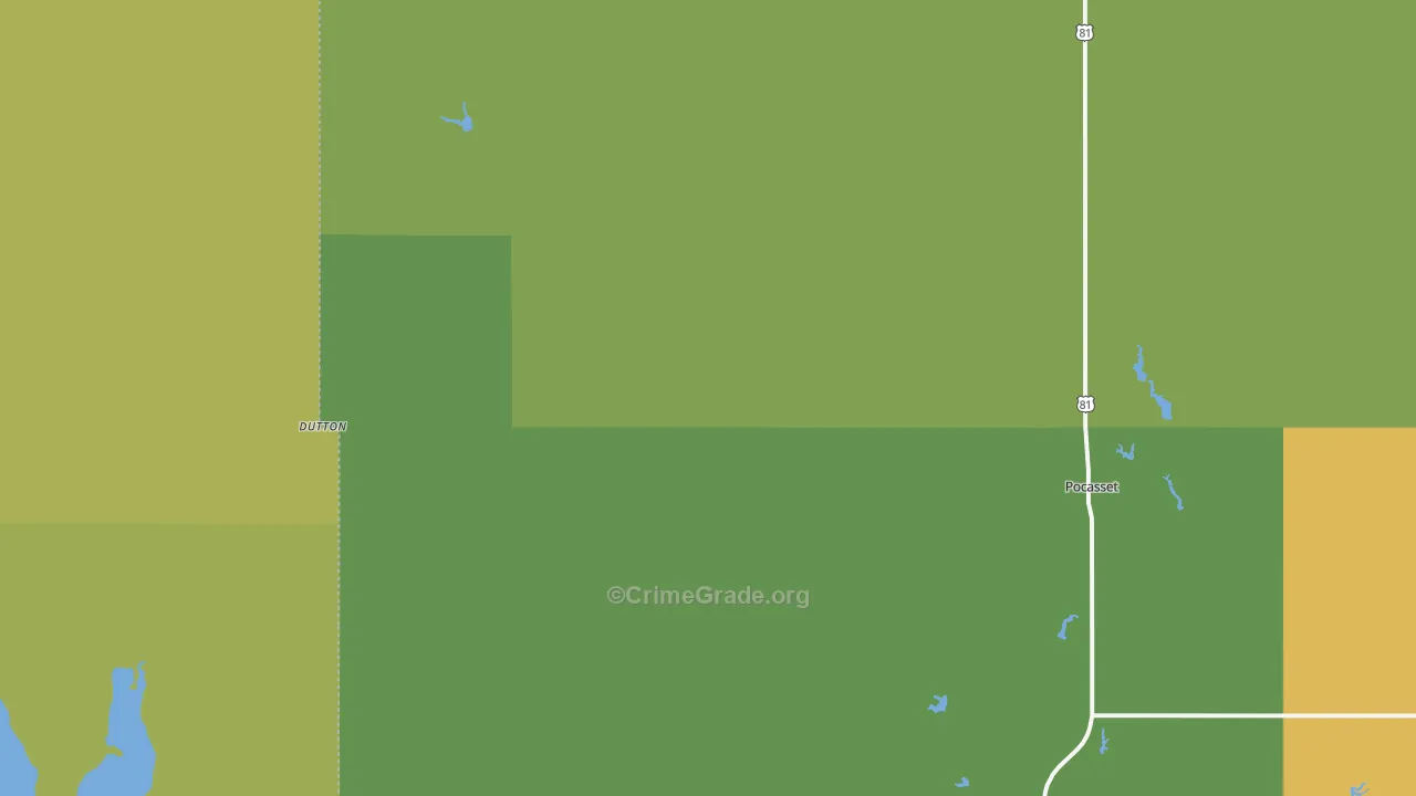 Pocasset, OK Map of Drug-Related Crime Rates