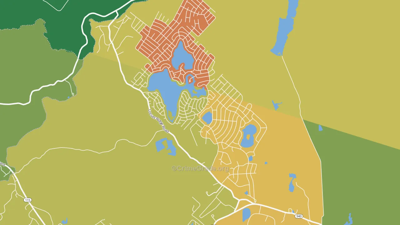 Pocono Lake, PA Map of Drug-Related Crime Rates