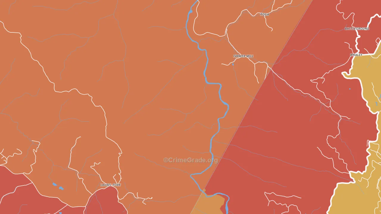 Poga, TN Map of Drug-Related Crime Rates