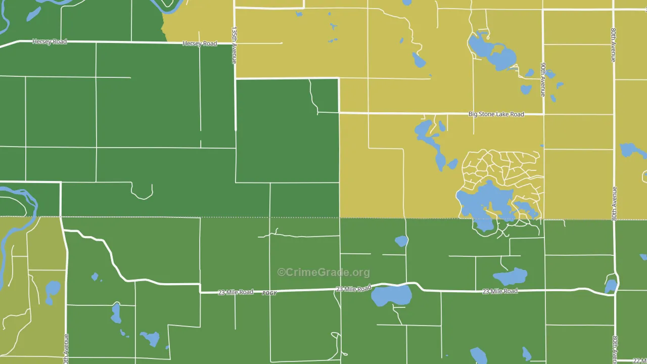 Pogy, MI Map of Drug-Related Crime Rates