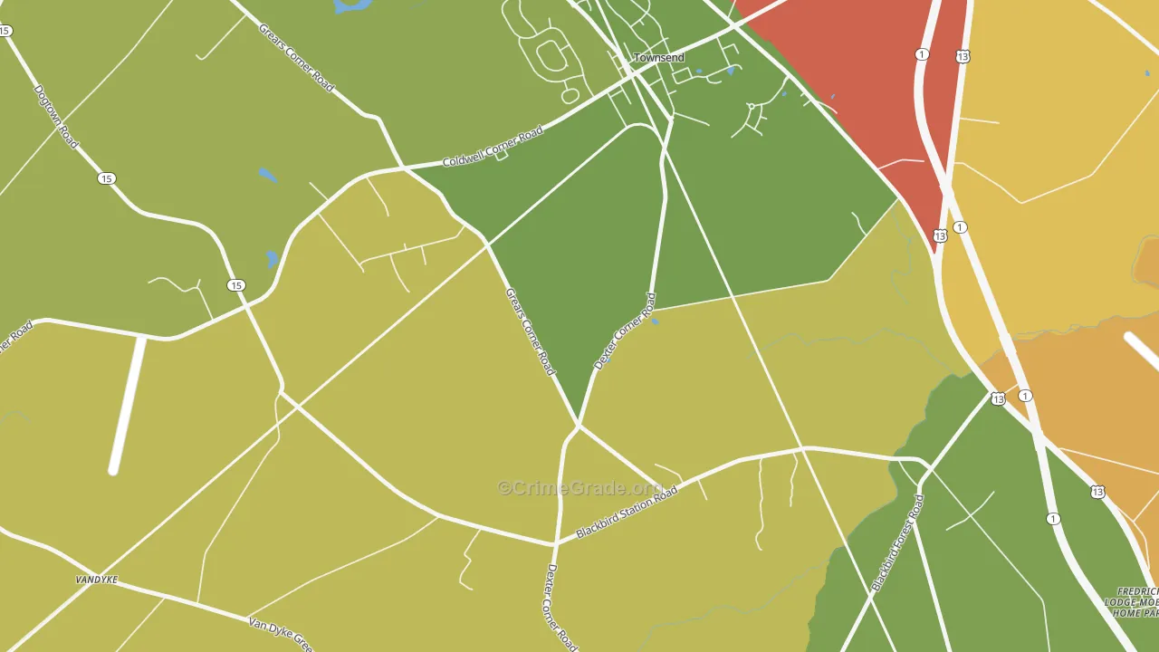 Point Breeze, DE Map of Drug-Related Crime Rates