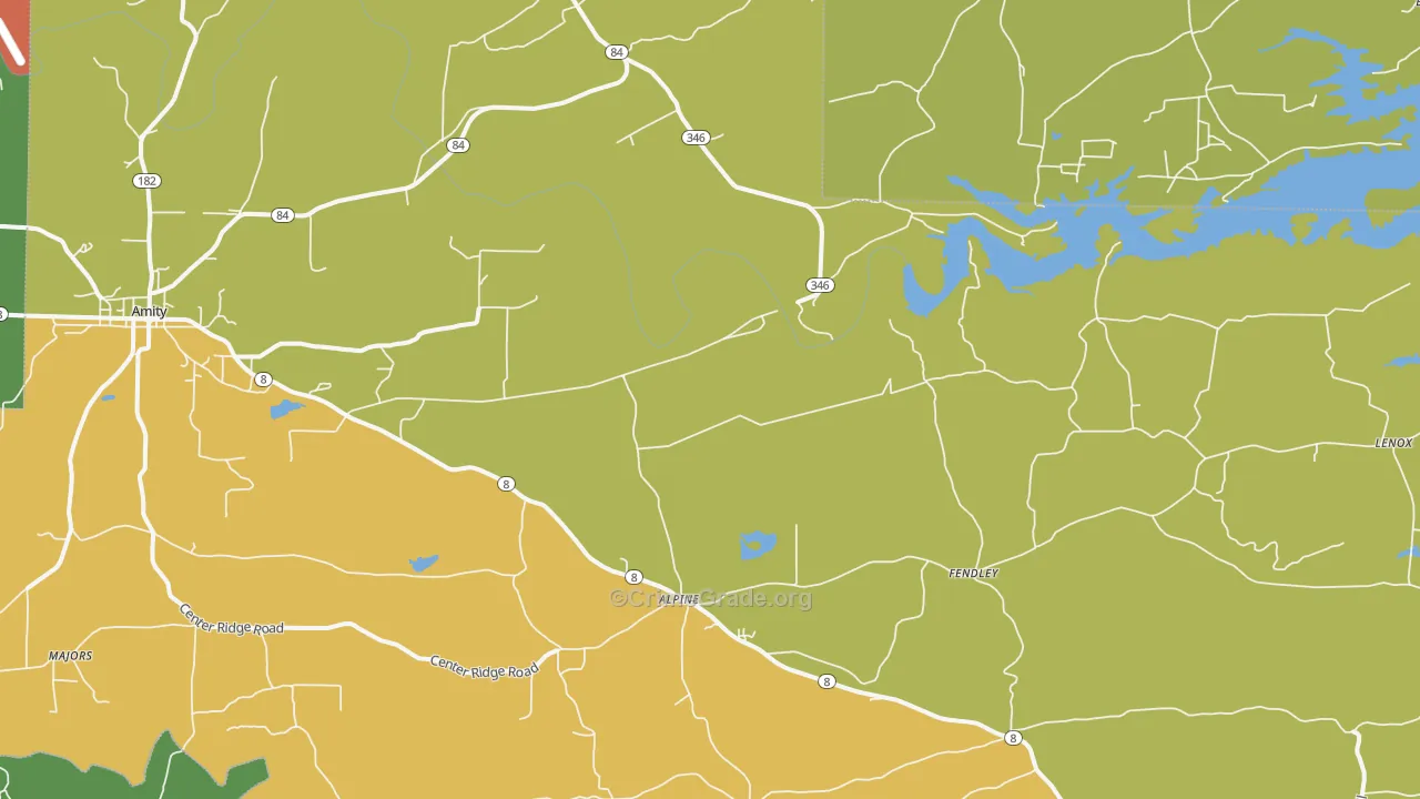 Point Cedar, AR Map of Drug-Related Crime Rates