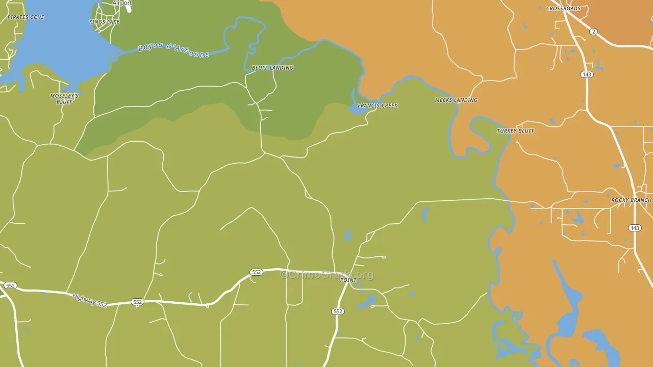 Point, LA Map of Drug-Related Crime Rates