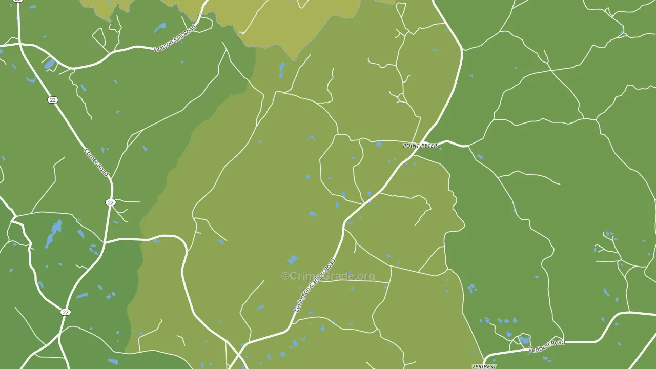 Point Peter, GA Map of Drug-Related Crime Rates