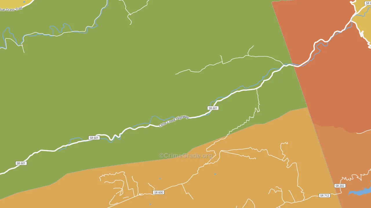 Point Pleasant, VA Map of Drug-Related Crime Rates