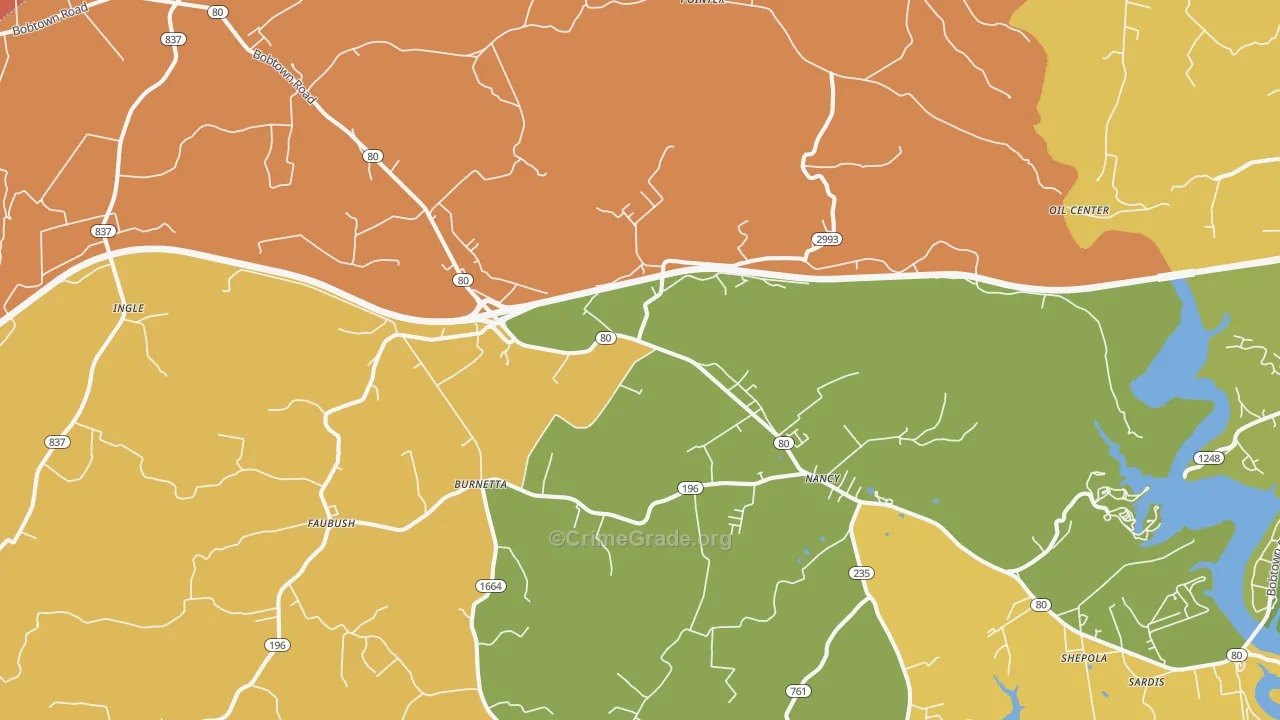 Pointer, KY Map of Drug-Related Crime Rates
