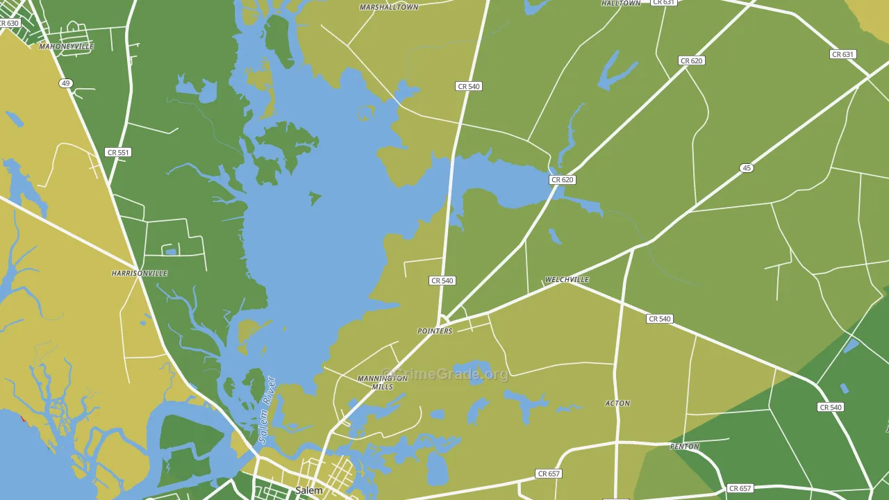 Pointers, NJ Map of Drug-Related Crime Rates
