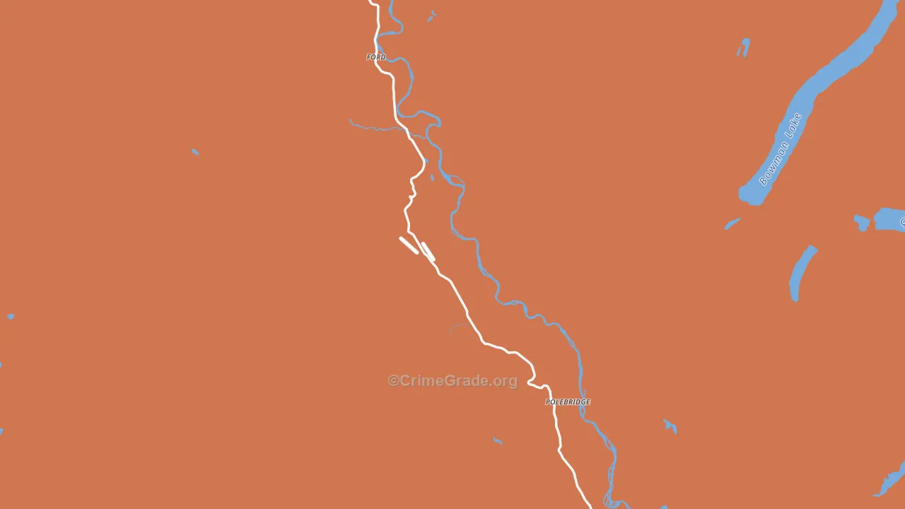 Polebridge, MT Map of Drug-Related Crime Rates