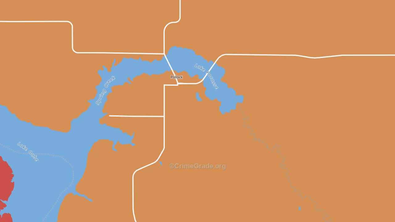 Pollock, SD Map of Drug-Related Crime Rates