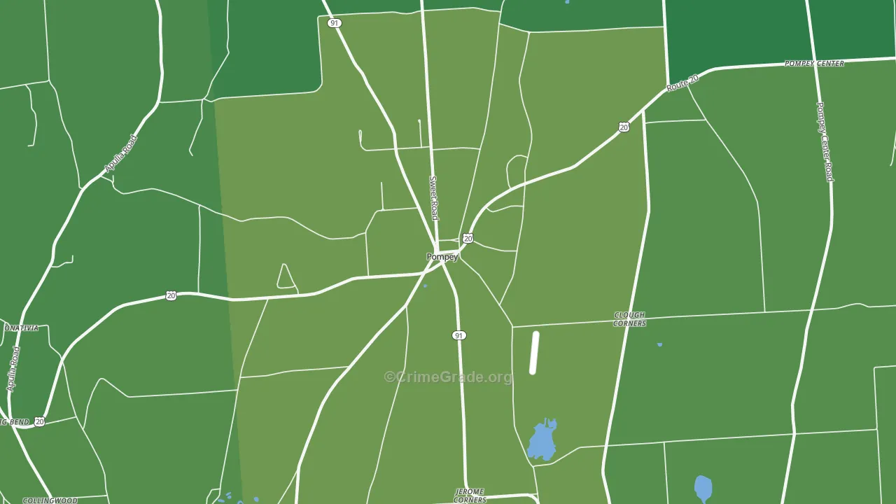 Pompey, NY Map of Drug-Related Crime Rates