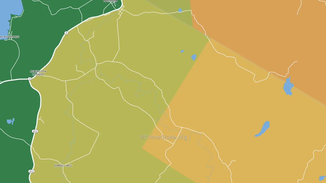 Pond Settlement, NY Map of Drug-Related Crime Rates