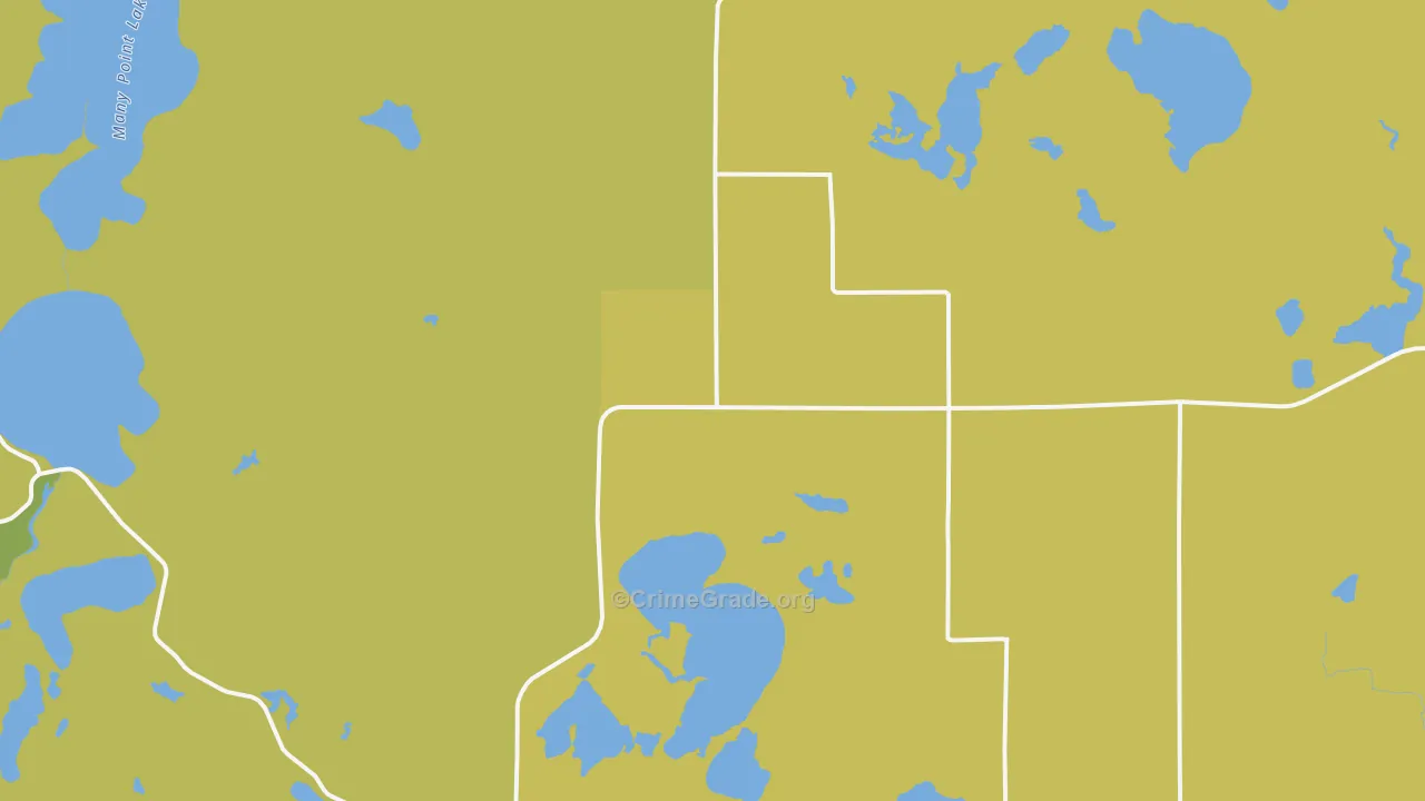 Ponsford, MN Map of Drug-Related Crime Rates