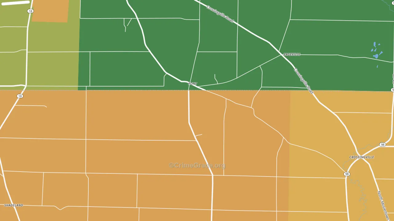 Pont, PA Map of Drug-Related Crime Rates