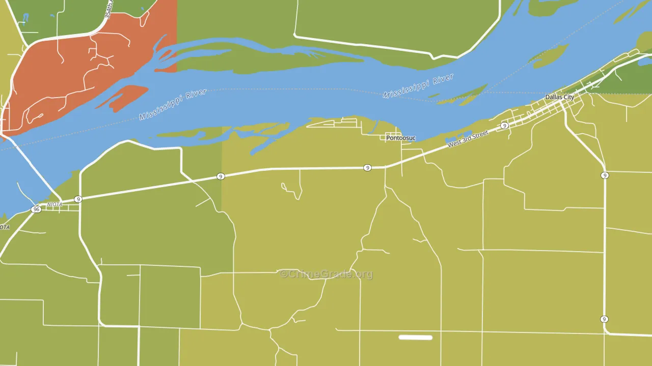 Pontoosuc, IL Map of Drug-Related Crime Rates