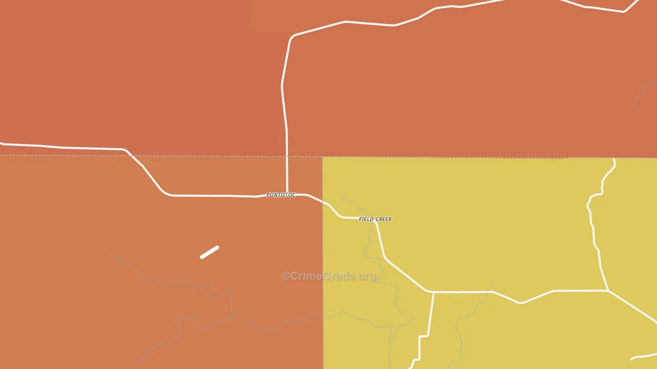 Pontotoc, TX Map of Drug-Related Crime Rates
