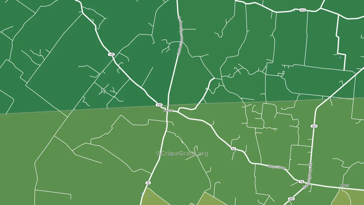Poole, KY Map of Drug-Related Crime Rates