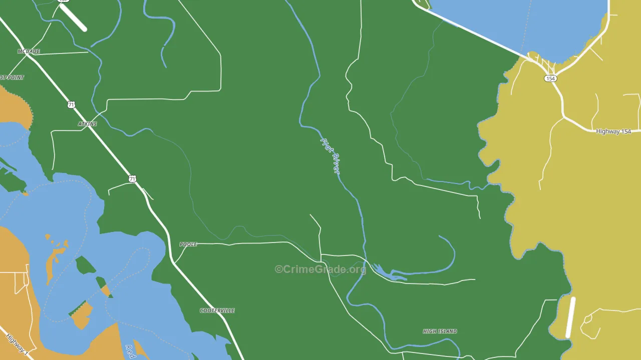 Poole, LA Map of Drug-Related Crime Rates