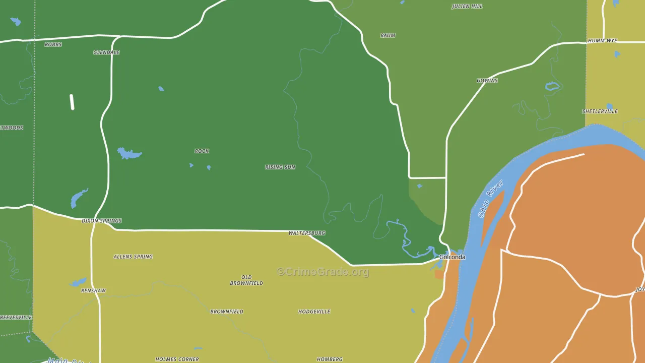 Pope County, IL Map of Drug-Related Crime Rates