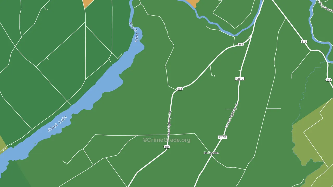 Pope Mills, NY Map of Drug-Related Crime Rates