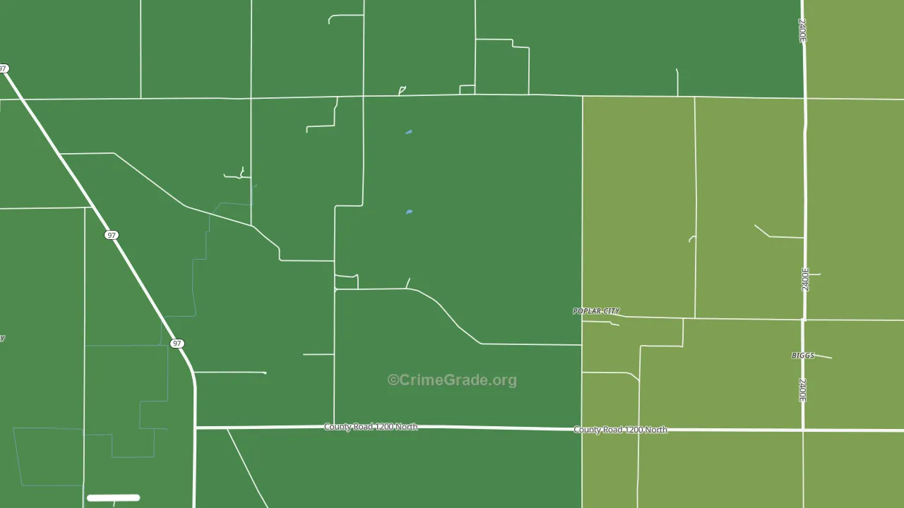 Poplar City, IL Map of Drug-Related Crime Rates