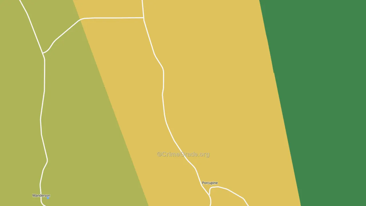 Porcupine, SD Map of Drug-Related Crime Rates
