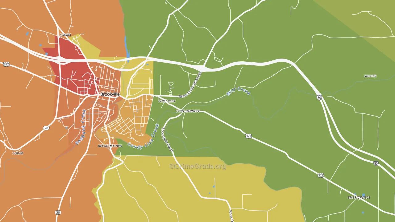 Port Barnett, PA Map of Drug-Related Crime Rates