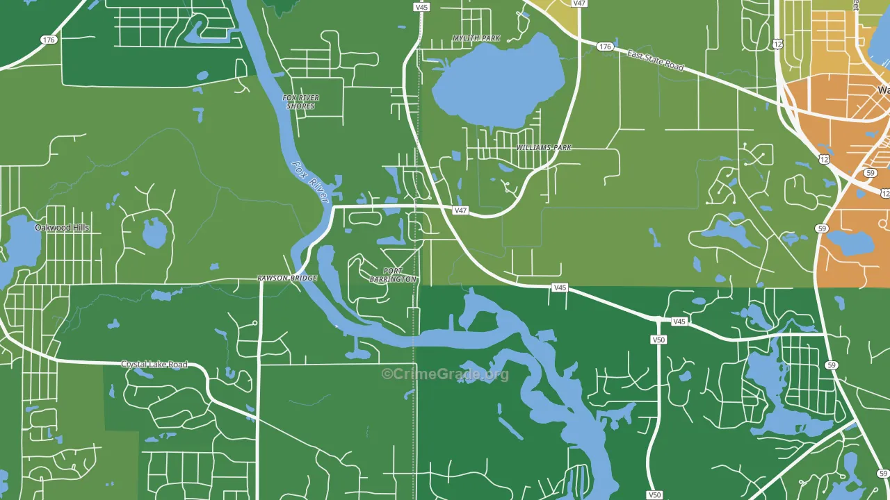 Port Barrington, IL Map of Drug-Related Crime Rates