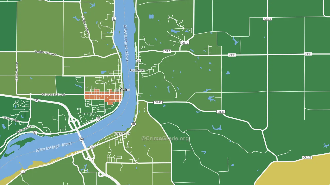 Port Byron, IL Map of Drug-Related Crime Rates