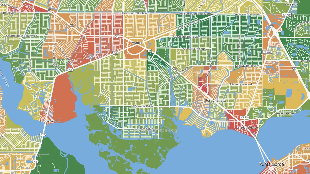 Port Charlotte, FL Map of Drug-Related Crime Rates