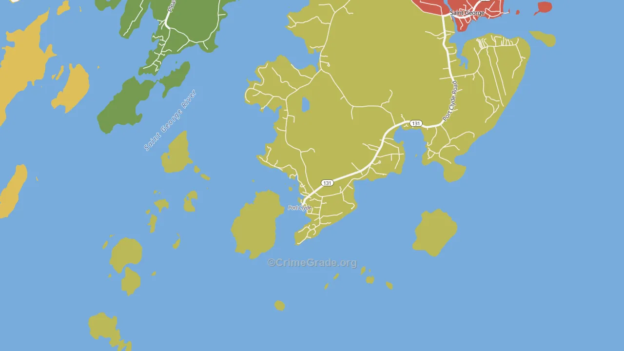 Port Clyde, ME Map of Drug-Related Crime Rates