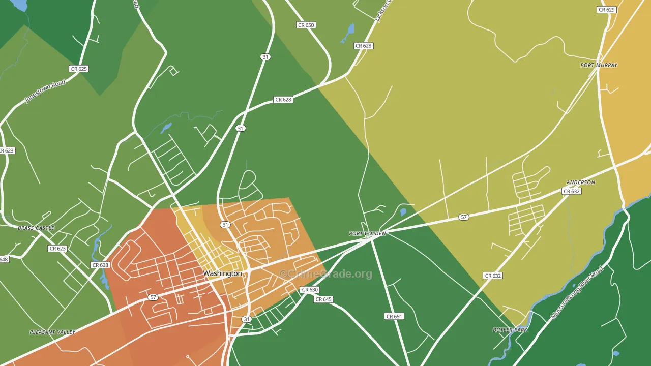 Port Colden, NJ Map of Drug-Related Crime Rates