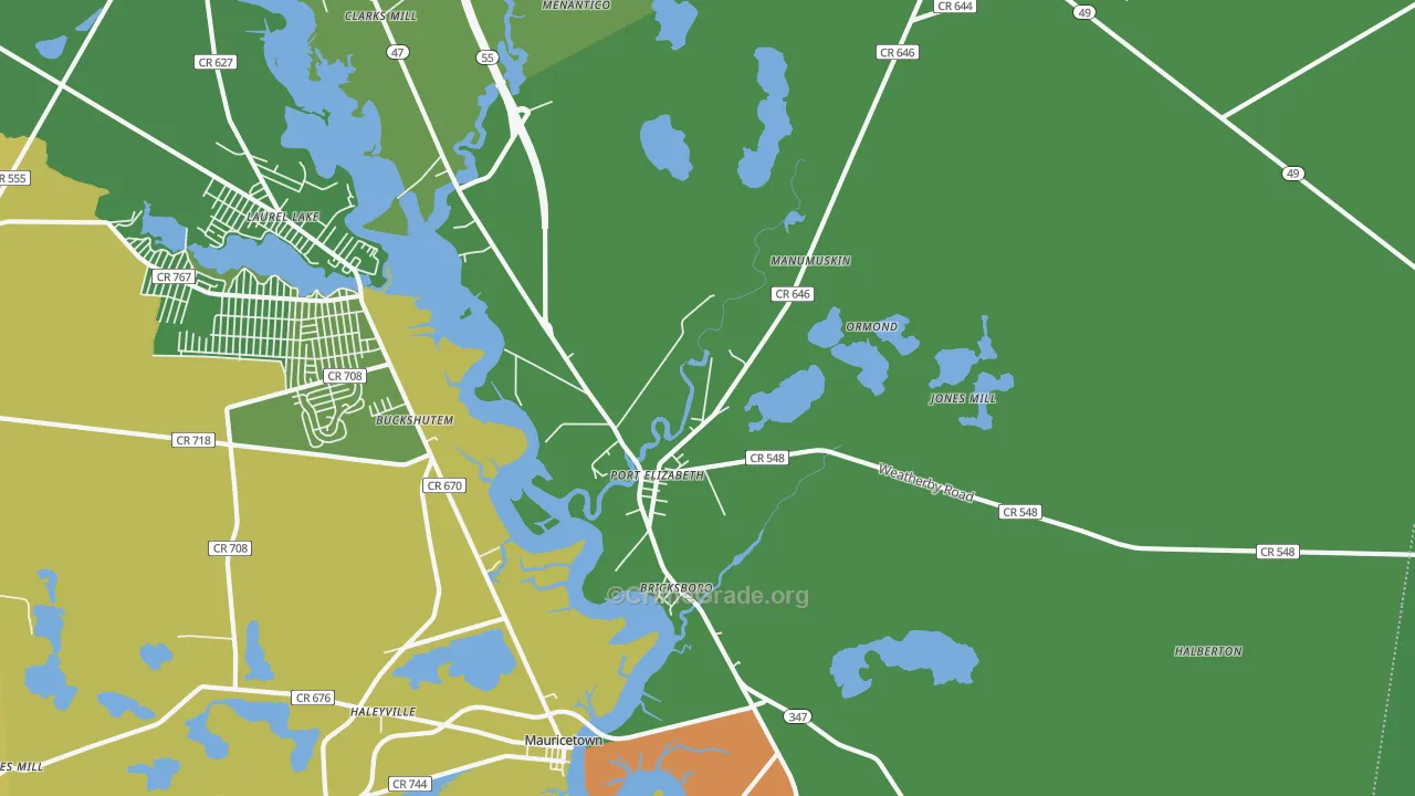Port Elizabeth, NJ Map of Drug-Related Crime Rates