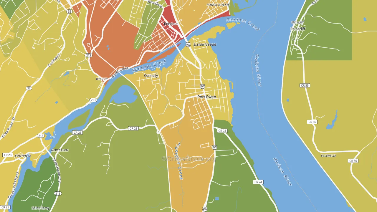 Port Ewen, NY Map of Drug-Related Crime Rates