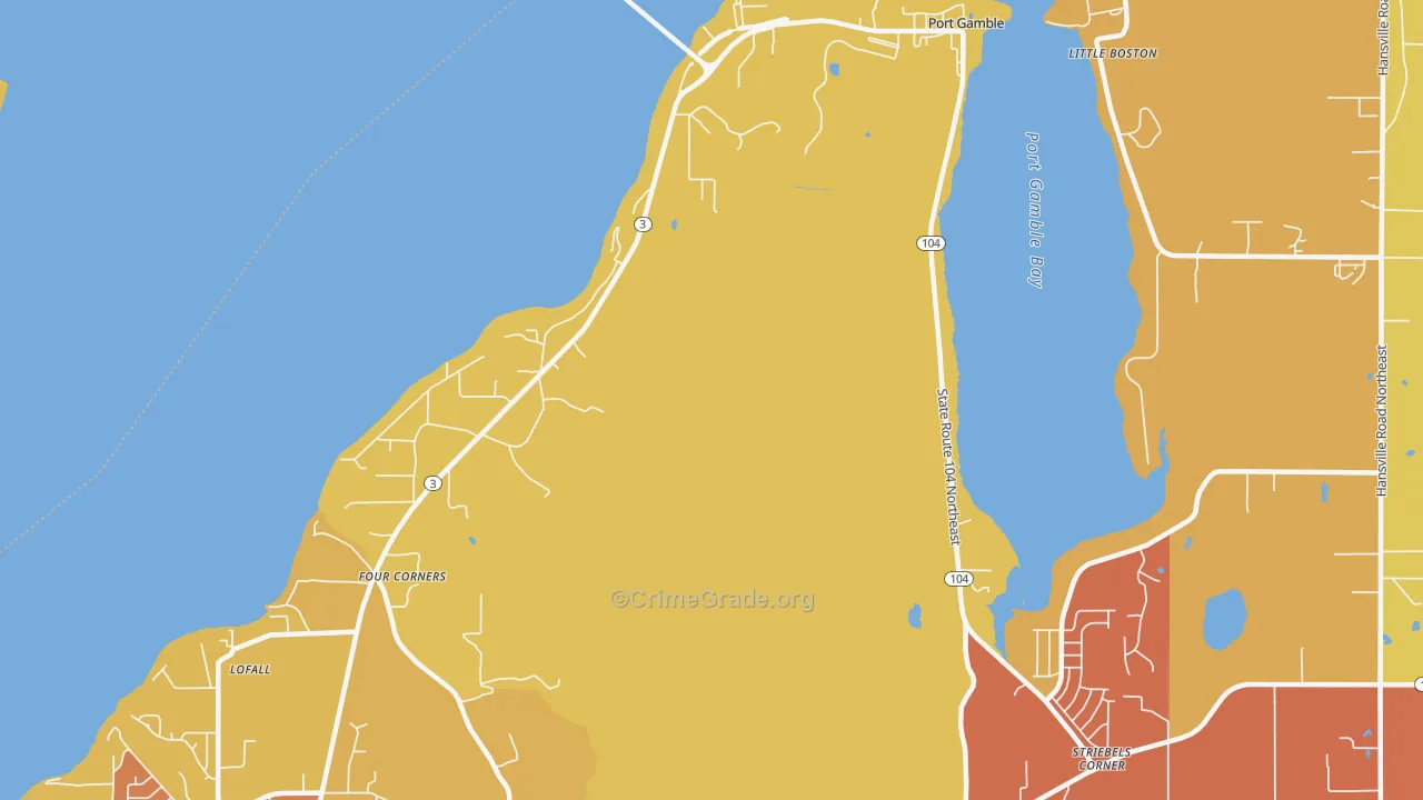 Port Gamble, WA Map of Drug-Related Crime Rates