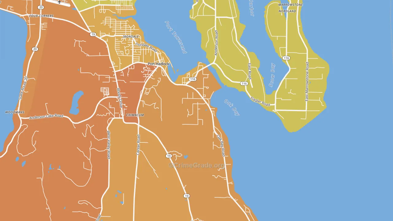 Port Hadlock, WA Map of Drug-Related Crime Rates