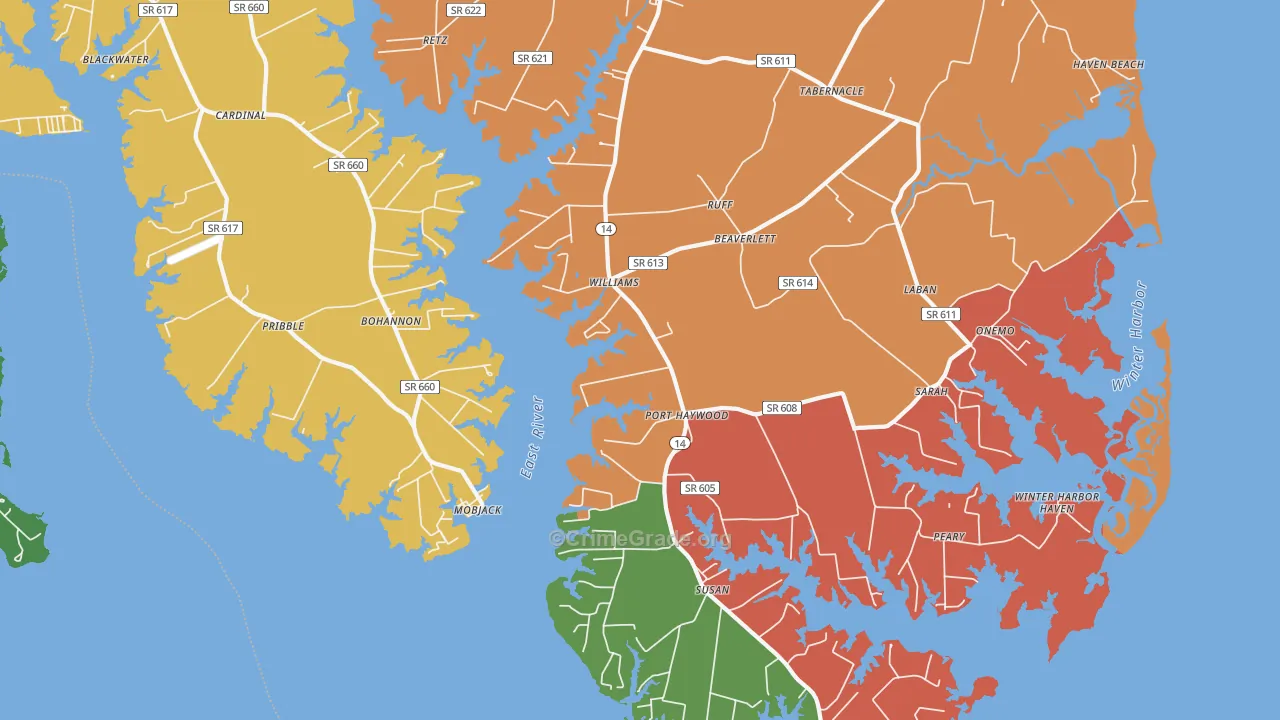 Port Haywood, VA Map of Drug-Related Crime Rates
