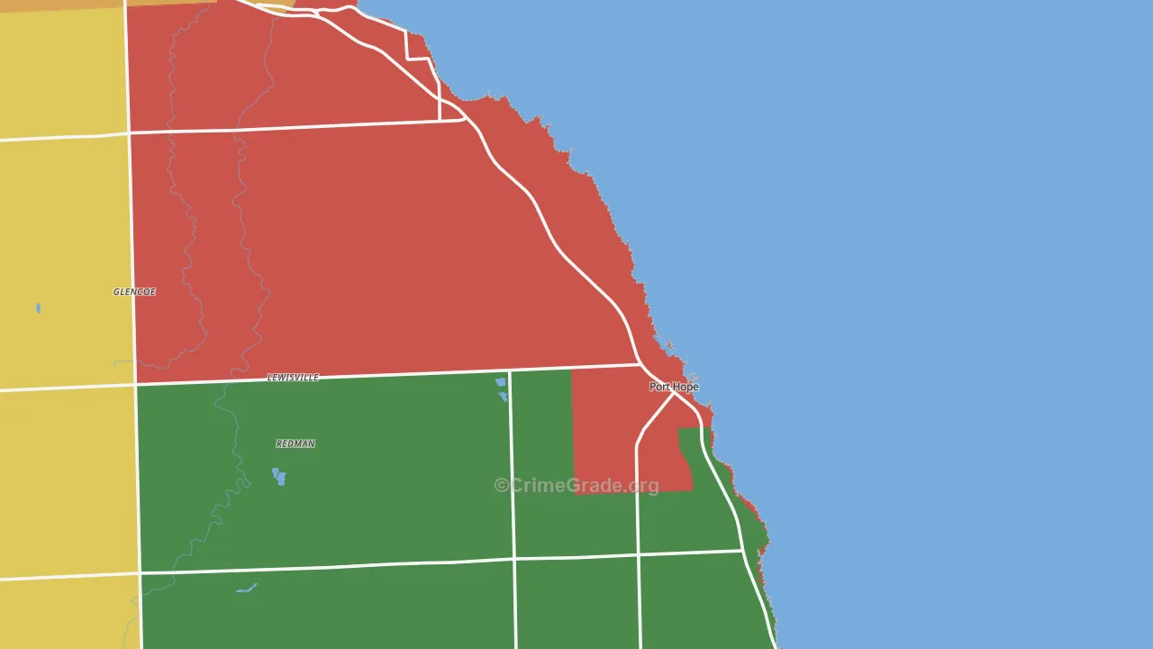 Port Hope, MI Map of Drug-Related Crime Rates