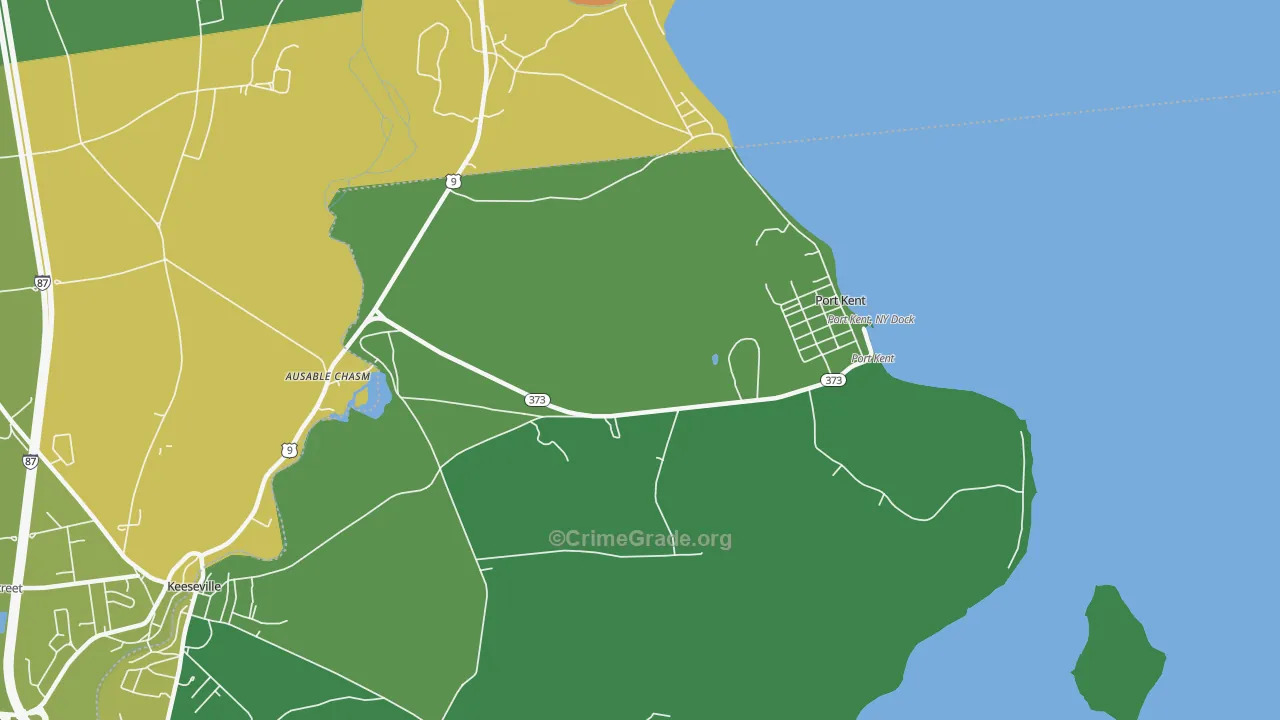 Port Kent, NY Map of Drug-Related Crime Rates