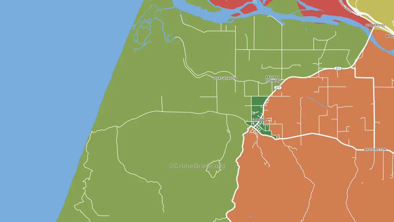 Port Kenyon, CA Map of Drug-Related Crime Rates