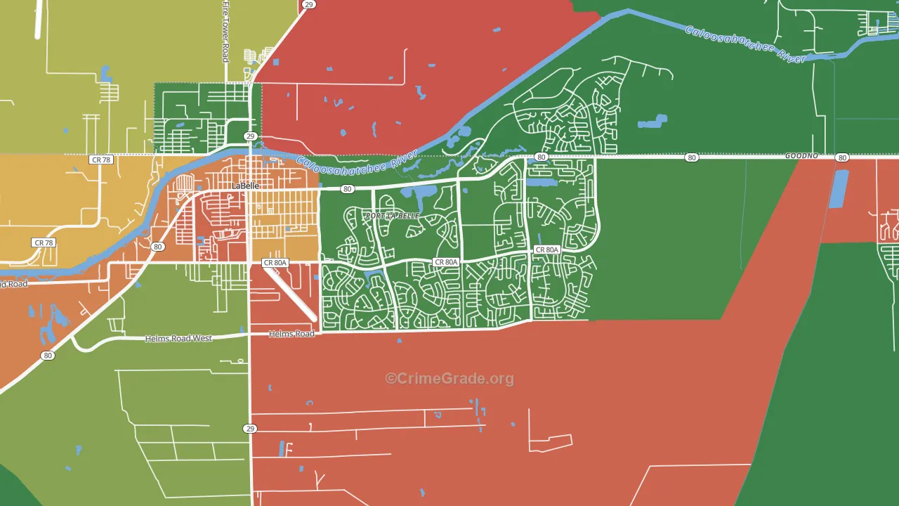 Port Labelle, FL Map of Drug-Related Crime Rates