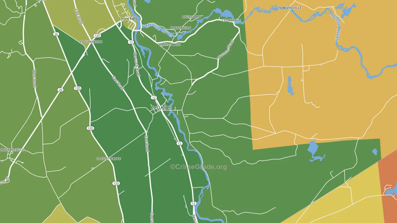 Port Leyden, NY Map of Drug-Related Crime Rates