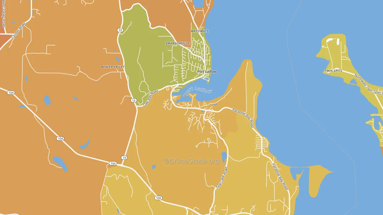 Port Ludlow, WA Map of Drug-Related Crime Rates