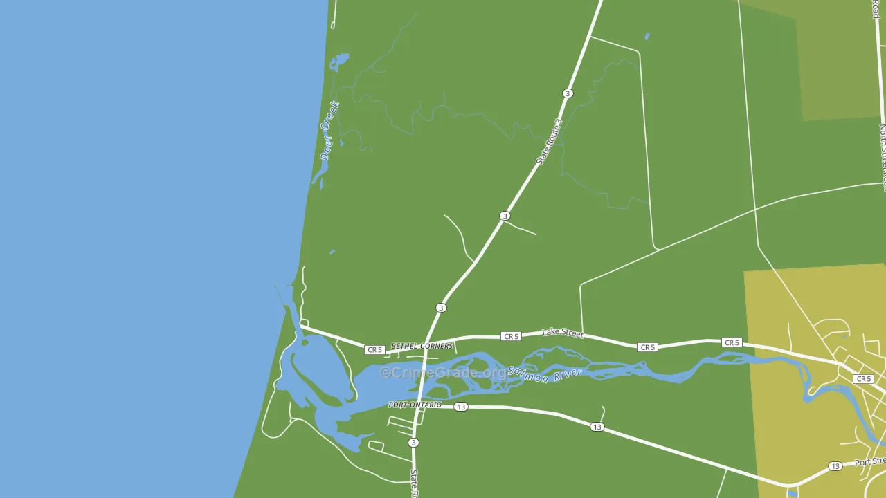 Port Ontario, NY Map of Drug-Related Crime Rates