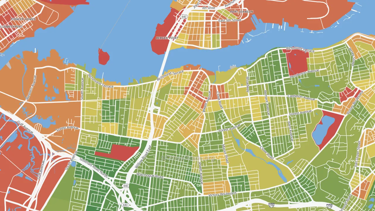 Port Richmond, Staten Island, NY Map of Drug-Related Crime Rates