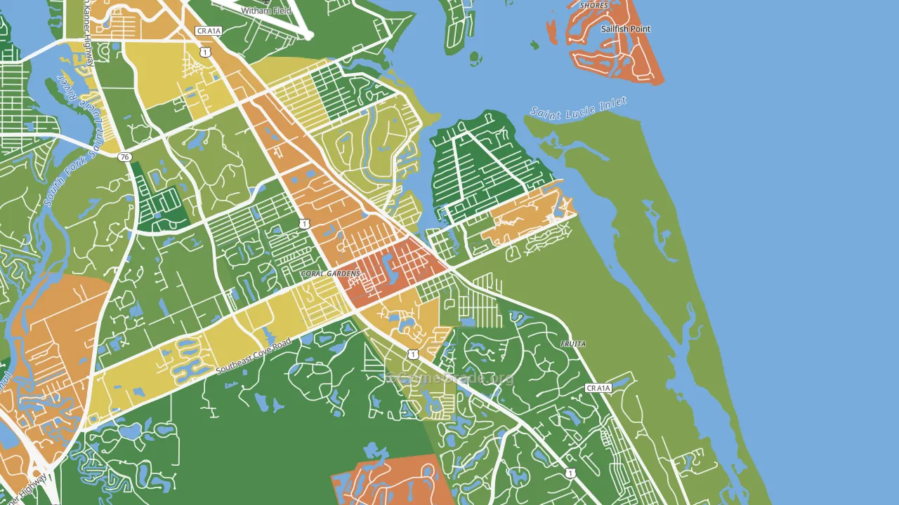 Port Salerno, FL Map of Drug-Related Crime Rates