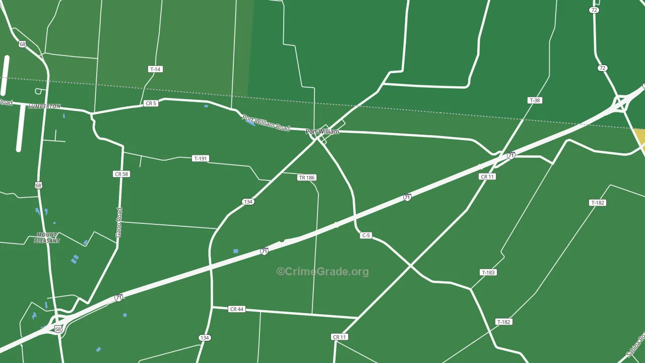 Port William, OH Map of Drug-Related Crime Rates