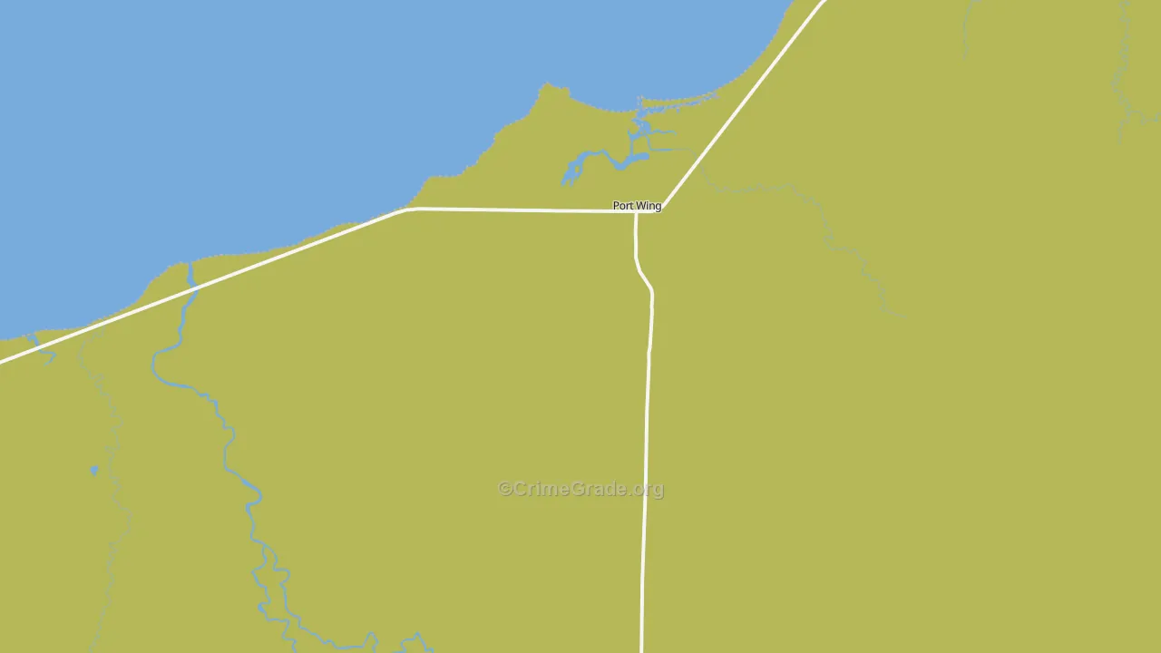 Port Wing, WI Map of Drug-Related Crime Rates