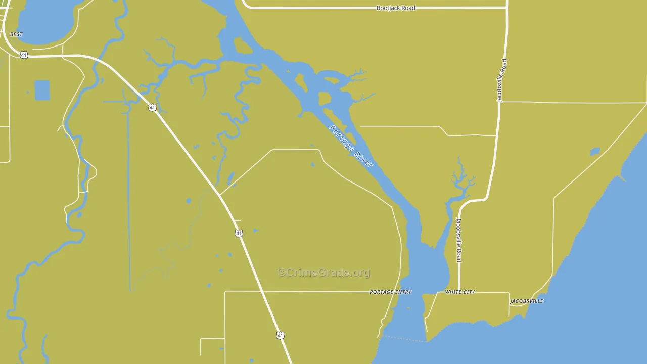 Portage Entry, MI Map of Drug-Related Crime Rates